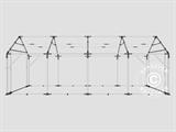 Lagertelt PRO 4x8x2x3,1m, PVC, Grønn