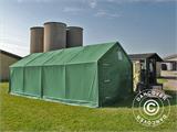 Capannone tenda PRO 4x8x2,5x3,6m, PVC, Verde
