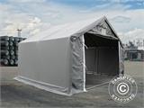 Tenda de armazenagem PRO 4x4x2x3,1m, PVC, Cinza