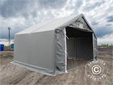 Tenda de armazenagem PRO 4x4x2x3,1m, PVC, Cinza