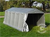 Tente Abri Garage Basic, 3,3x6x2,4m PE, Gris