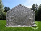 Storage shelter PRO 4x8x2x3.1 m, PE, Grey