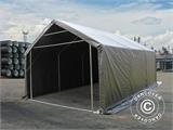 Tenda de armazenagem PRO 4x6x2x3,1m, PE, Cinza