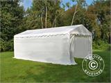 Tente de stockage Basic 2-en-1, 3x6m PE, blanc