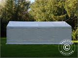 Tente de stockage Basic 2-en-1, 4x8m PE, blanc