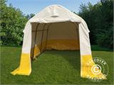 Lager- und Arbeitszelt PRO 2x3x2m, PVC, weiß/gelb, flammfest