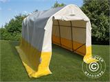 Lager- und Arbeitszelt PRO 2x3x2m, PVC, weiß/gelb, flammfest