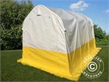 Storage work tent PRO 2x3x2 m, PVC, White/Yellow, Flame retardant