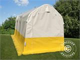 Tente de stockage PRO 2x3x2m, PVC, blanc/jaune, retardateur de flammes