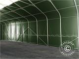 Carpa grande de almacén PRO 6x12x3,7m  PVC con panel tragaluz de techo, Verde