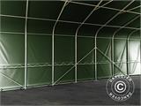 Capannone tenda PRO 6x12x3,7m  PVC con pannello centrale, Verde
