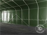 Carpa grande de almacén PRO 6x12x3,7m  PVC con panel tragaluz de techo, Verde
