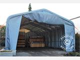 Storage shelter PRO 6x12x3.7 m PVC w/skylight, Green