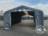 Namiot magazynowy PRO 7x7x3,8m PVC ze świetlikiem, Szary