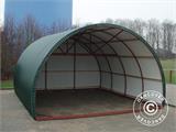 Abrigo para animais/Tendas arqueadas de armazenamento, 5x6x3,23m, Verde Escuro