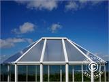 Invernadero orangerie en policarbonato, 6,96m², 2,41x3,3x2,58m, Blanco