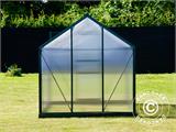 Greenhouse Polycarbonate 5.92 m², 1.9x3.12x2.01 m w/base, Green