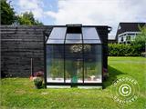 Lean-to Greenhouse Polycarbonate, 2.4 m², 1.25x1.92x2.13 m, Black