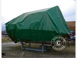 Tarpaulin 6x10 m, PVC 500 g/m², Green, Flame retardant