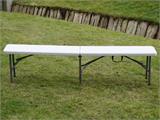 Folding bench set 244x30x43 cm, Light grey (25 pcs.)
