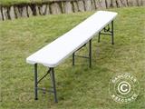 Folding bench set 244x30x43 cm, Light grey (25 pcs.)