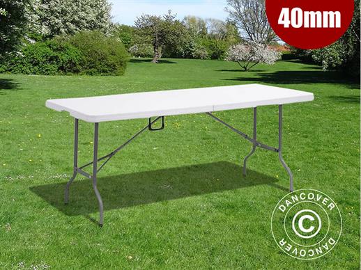 Table pliante 180x74x74cm, gris clair (1 pièce)