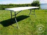 Table pliante 180x74x74cm, gris clair (1 pièce)