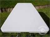 Table pliante 180x74x74cm, gris clair (10 pièces)