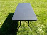 Table pliante 180x74x74cm, noir (25 pièces)