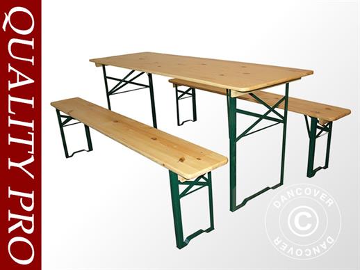 Bord/bænkesæt 180x60x78cm, Lyst træ Bord/bænkesæt 180x60x78cm, Lyst træ
