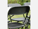 Chaise pliante 43x45x80cm, noir, 10 pièces