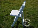 Padded Folding Chair 45x45x80 cm, White, 8 pcs.