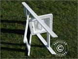 Krzesło składane wyściełane 45x45x80cm, białe, 8 szt.