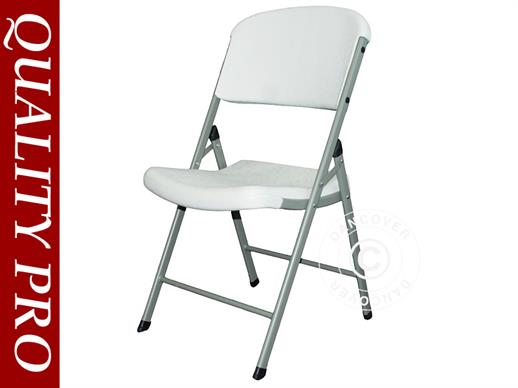 Folding Chair 48x43x89 cm, Light grey/White, 4 pcs.