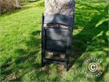 Chaise pliante, Noir, 44x46x77cm, 4 pièces
