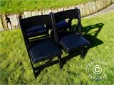 Krzesła składane Czarny 44x46x77cm, 8 szt.