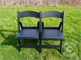 Padded Folding Chairs Black 44x46x77 cm, 8 pcs.