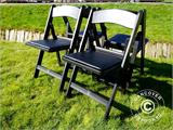 Chaise pliante, Noir, 44x46x77cm, 24 pièces