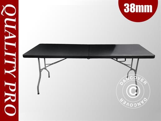 Table pliante 182x74x74cm, Noir (25 pcs)