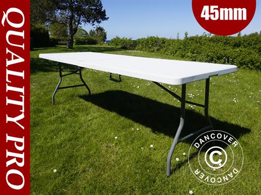 Hopfällbart bord PRO 242x74x74cm, Ljusgrå (10 st.)