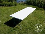 Folding Table PRO 242x74x74 cm, Light grey (10 pcs.)