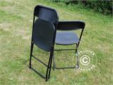 Party package, 1 folding table (240 cm) + 8 chairs, Black