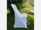 Couverture de chaise extensible 44x44x80cm, Blanc (1 pcs)