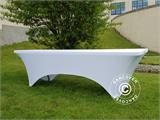 Stretch table cover 244x75x74 cm, White