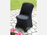 Copri-sedie elasticizzato 48x43x89cm, Nero (1 pz)