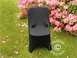 Couverture de chaise extensible 44x44x80cm, Noir (1 pcs)