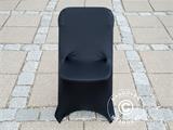 Elastīgs krēslu pārvalks 44x44x80cm, Melns (1 gab.)