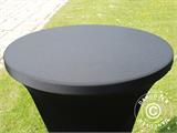 Stretch pöydänpäällinen Ø80x110cm, Musta