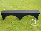 Stretch bench cover 183x28x43 cm, Black