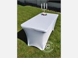 Housse de table stretch 150x72x74cm, Blanc